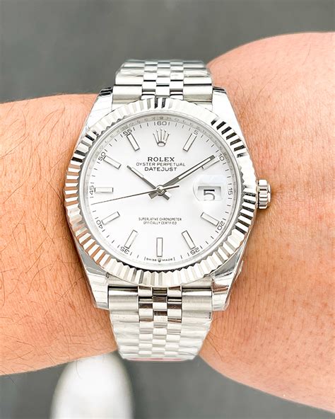 yellow gold rolex datejust with jubilee bracelet|rolex datejust 41 white dial.